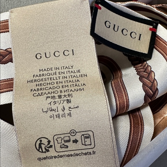 NEW Gucci Authentic Silk Horsebit Print Bandeau / scarf - Picture 7 of 10